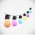 Warm White Wi-Fi & Bluetooth Smart Outdoor String Lights with RGBIC Technology [Energy Class F]